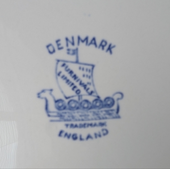 Reserved For KM Furnivals England Denmark Blue Dinner Plates-2 - Picture 4 of 13